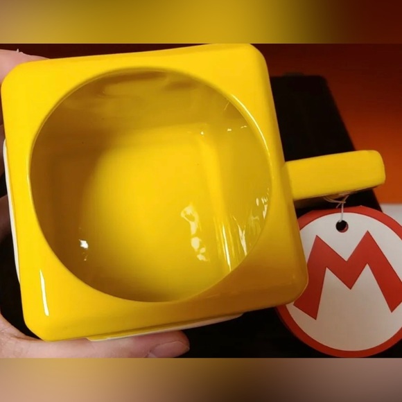 Super Mario Brothers Question Mark Block Ceramic Coffee Mug Paladone NEW! - Picture 4 of 5